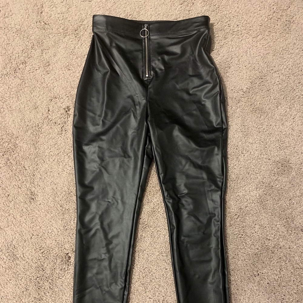 Women’s Black Leather Pants